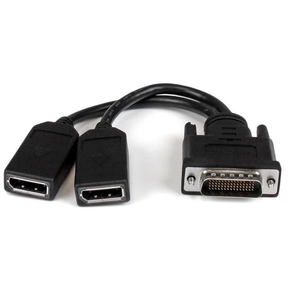 StarTech.com DMS 59 naar 2x DisplayPort Kabel - 20 cm - Zwart