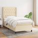 Maison Exclusive - Boxspringbed met matras, crème, 80 x 200 cm, textiel
