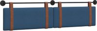 vidaXL - Hangend hoofdbord - Blauw - Antiek - PU