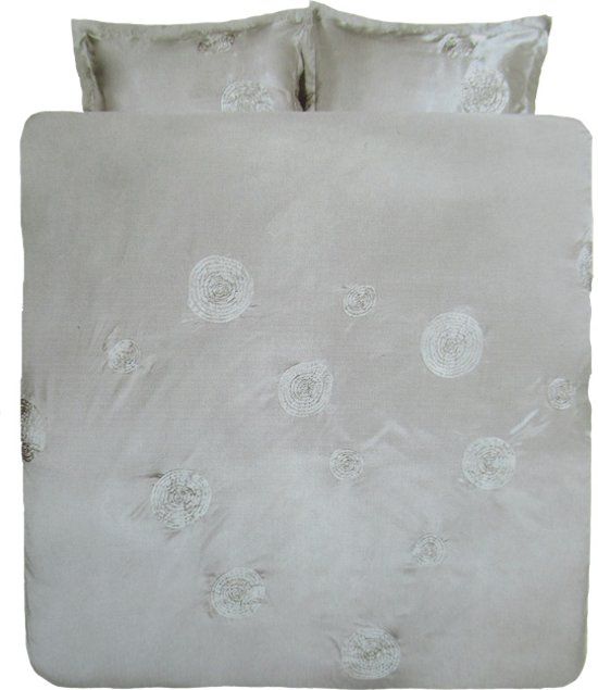 Cinderella Brooklyn Dekbedovertrek - Eenpersoons - 140x200/220 cm - Zilver - Katoen