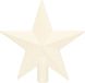 Decoris Kerstboom piek - Ster vorm - Wit - Glitter - 19 cm - Kunststof