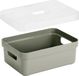 Sunware Boîtes de rangement avec couvercle transparent - 2x pièces - gris clair - 9 litres