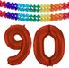 Folat 90 jaar folieballon - Rood - 86 cm
