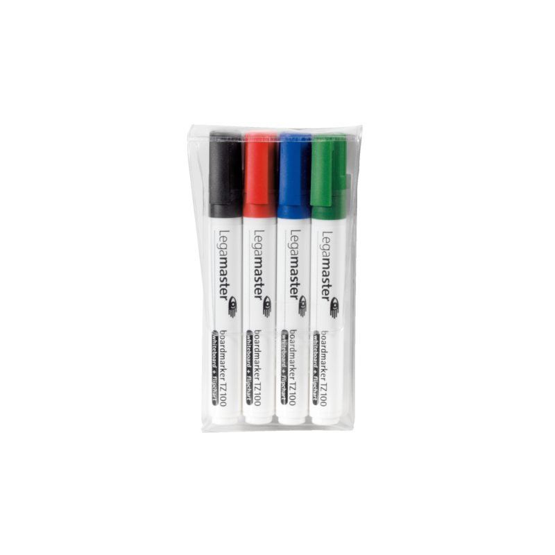 legamaster Viltstift TZ100 whiteboard rond ass 1.5-3mm 4st