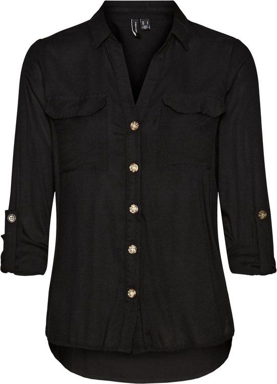 Vero Moda VMBUMPY Blouse - Black - XXL