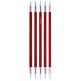 KnitPro 29011 Sokkenbreinaald, hout/messing, kersenrood, 15 x 0,5 x