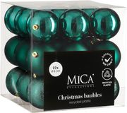 Mica Decorations Boules de Noël - 27 Pièces - Ø8 cm - Incassable - Pétrole