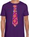 Bellatio Decorations Verkleed shirt heren - 70s stropdas - paars - jaren 70 - foute party - carnaval S