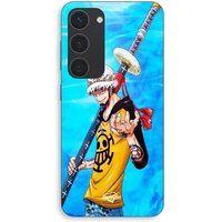 Maniacase Coque Pour Samsung Galaxy S23 Plus Anime One Piece Trafalgar D Water Law Maniacase