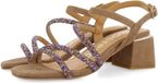 Gioseppo Dames Sandalen Taupe Leer met Strass - Maat 41