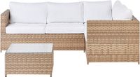 Beliani AVOLA Loungeset voor 4 Personen - Gebroken Wit - PE Rotan
