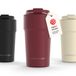 LARS NYSØM Bevægelse Thermos Coffee Mug-to-go 500ml - BPA-vrij met Isolatie - Lekvrije Roestvrijstalen Thermosbeker (Berry Red - Powder)