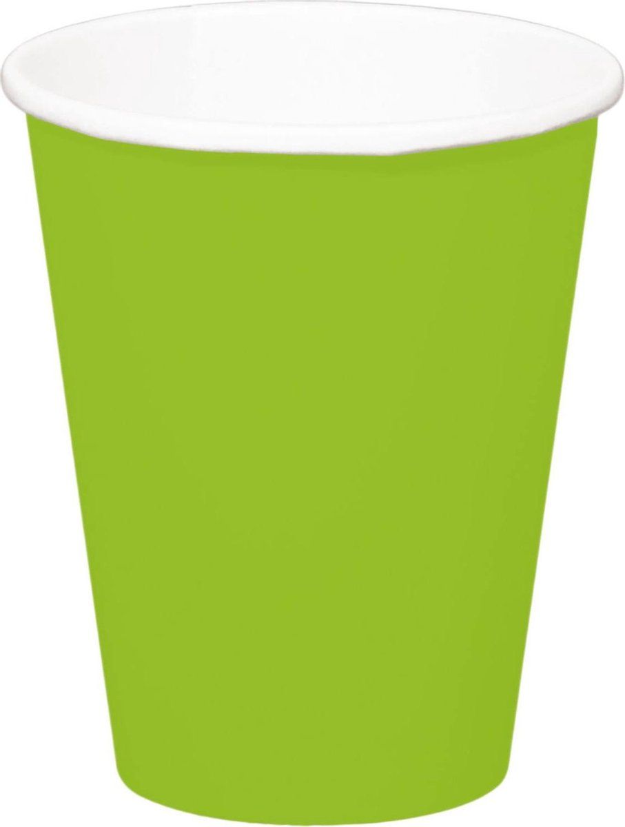 Folat Drinkbekers Papier Lichtgroen 350 ml - 8 Stuks