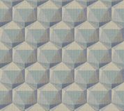 A.S. Création Nara 387484 behang hexagon vliesbehang blauw beige grijs