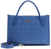GUESS Jodi Tote Grey Blue Logo Handtas Schoudertas Dames Blauw