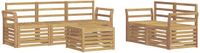 vidaXL - Buiten - bank - set - 6 - st - Wit - Massief - Acacia - Hout