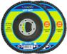Disque abrasif à lamelles - Disque abrasif - Travail du métal - Oxyde d'aluminium - 115 mm 80 Grit - Bleu
