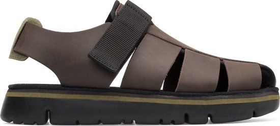 Camper Oruga Sandalen - Heren - Donker Bruin - Maat 43 - Leren Platte Sandalen - Lente/Zomer 2023