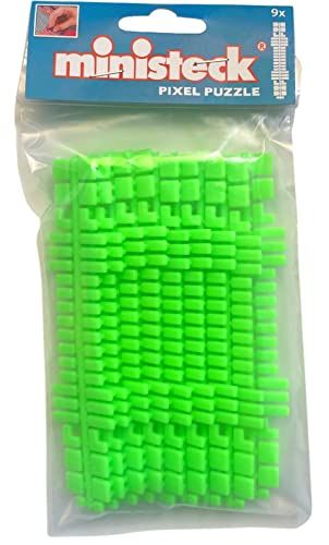 ministeck 31653 - Set gekleurde strepen neongroen, 9 strepen met vervangingssteentjes