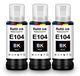 Epson 104 Multipack Cartouches d'encre, 3 Cartouches Noir, Compatible avec ET-2820