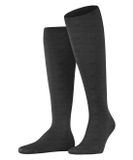 FALKE ClimaWool lange kniekousen voor heren van wol en lyocell, effen, grijs - maat 41-42