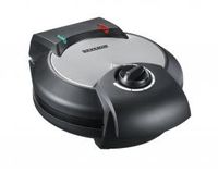 Severin WA 2103 Gaufrier - 4 Gaufres en forme de cœur - 1200W - Noir/Argent
