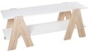 OEM TV-meubel van hout, wit/eikenhout, 120x38x46 cm, met opbergruimte