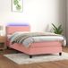 Maison Exclusive - Boxspringbed met matras en LED-verlichting, roze, 100x200 cm, fluweel