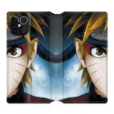 Lederen Portemonnee Hoesje voor iPhone 12/12 Pro Manga Naruto Wit