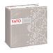 Fato - Droge papieren servetten, Airlaid, stoffen effect, 50-pack servetten, grootte 40x40 gevouwen in 4, duifgrijs druppelontwerp