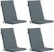vidaXL - 4-Delige - Hoog - Rug - Bhair - Kussens - GEMERT - 4 - pcs - 100% - Polyester