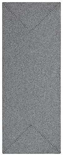Northrugs Trenzado Indoor en outdoor tapijt - lichtgrijs - 80 x 200 cm