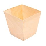 50 Huismerk 50 stuks - mini-bladhouder van grenenhout, 4,5 x 4,5 x 4,5 cm, natuurlijk hout
