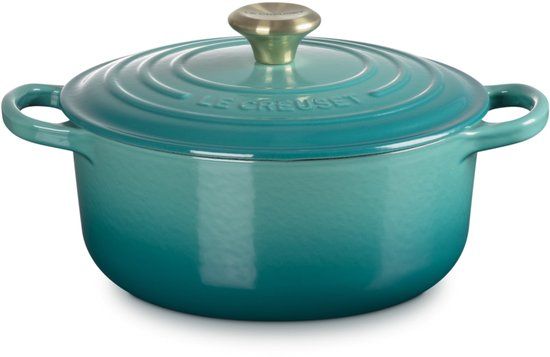 Le Creuset Signature Braadpan - Stoofpan 2,4 l - 20 cm - Blue Riviera