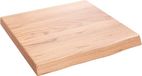 vidaXL Wastafelblad 40x40x(2-4) cm behandeld massief eikenhout lichtbruin