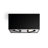 Philips Hue Philips WarmGlow LED Box Plafond-/Wandspot Zwart 2-lichts
