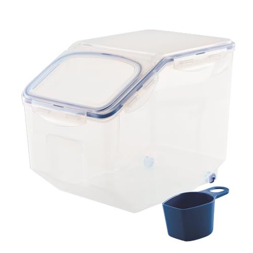 LocknLock PP Classic Keukencaddy, 350 x 230 x 270 mm, 12 l, 100% luchtdicht, slim sluitsysteem, voorraadcontainer, strooidoos, meelopslag, cornflakes dispenser