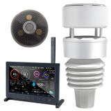 Merkloos ECOWITT Wittboy Pro HP2564 Draadloos weerstation met buitensensor, wifi internetradio, tuin, 7-in-1 weerstation, TFT-kleurendisplay met touch-knop, weersvoorspelling Ecosystem Assistant 868