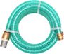vidaXL Zuigslang met messing koppelingen 4 m 25 mm groen