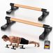 Wan GmbH Parallettes - Supports pour pompes - Entraînement de force à domicile - Poignées en bois massif - Couleur bois