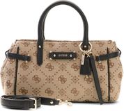 GUESS Dorothy Girlfriend Satchel Handtas Latte Logo / Black