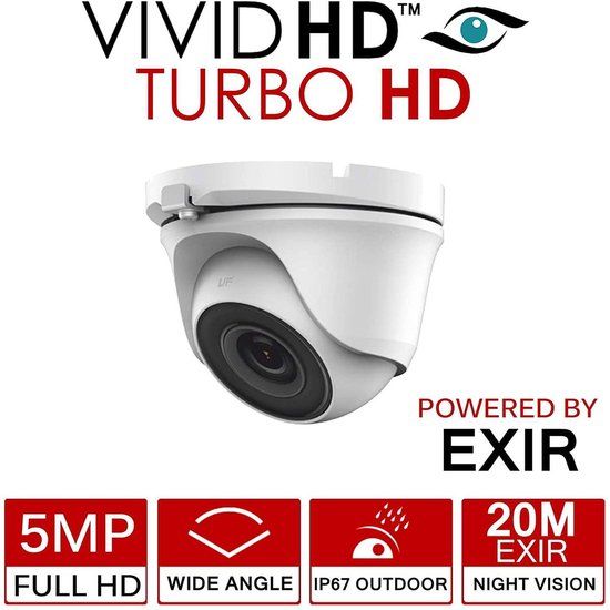 Hikvision CCTV HD 4K 5MP Outdoor Security System Kit - 1TB - White