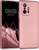 kwmobile telefoonhoesje geschikt voor Xiaomi 11T / 11T Pro - Back cover in metallic roségoud