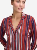 Goldenbay Pyjama Helenium Vrouwen Lange mouw Gestreept Bordo 95% Lenzing™ EcoVero™-Viscose, 5% Elastan