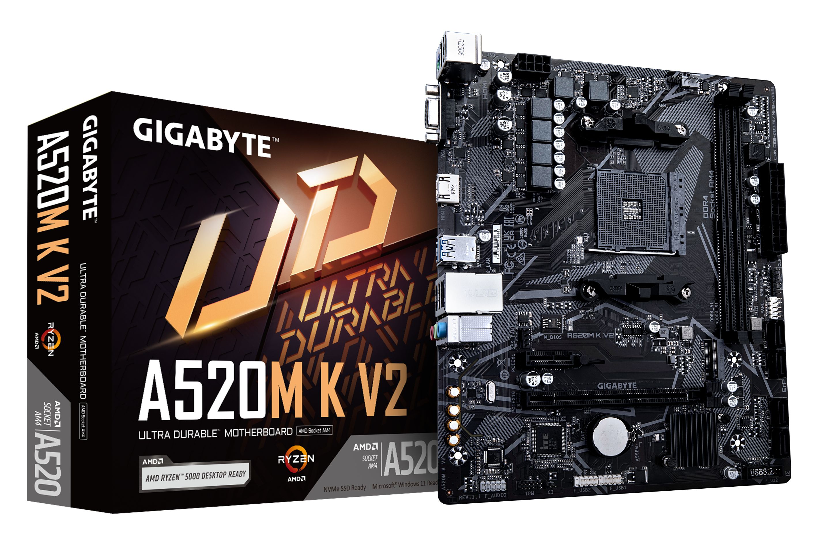 Gigabyte A520M K V2 | AMD A520 | Socket AM4 | Micro ATX