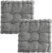 Unyqoos® Coussin d'assise extérieur doux et confortable, lot de 2 pour jardin et balcon, Gris
