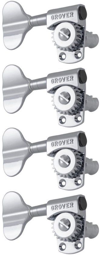 Grover 145CL4 Titan Electric Bass Machine Heads, 4-in-Line Lefthand, Chrome