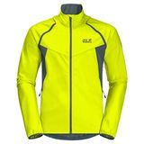 Jack Wolfskin Tandem Softshell Fietsjack Geel Knipperend S Heren