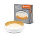 LEDVANCE ORBIS Livia LED plafondlamp met metalen ring, wit/hout decor, 16W, 750lm, 3000K, 300mm, 830 vriendelijk warm wit, dimbaar in 3 niveaus door te klikken, IP20, inclusief schroeven/pluggen