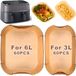 Papier cuisson Airfryer - 120 pièces - Carré - Sans BPA